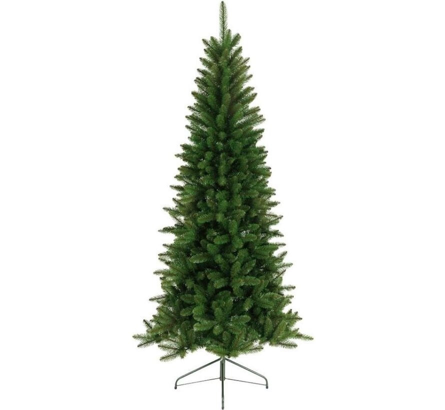 Everlands Lodge Sapin de Noël artificiel en pin fin - 180 cm - sapin de Noël étroit - sans guirlandes lumineuses