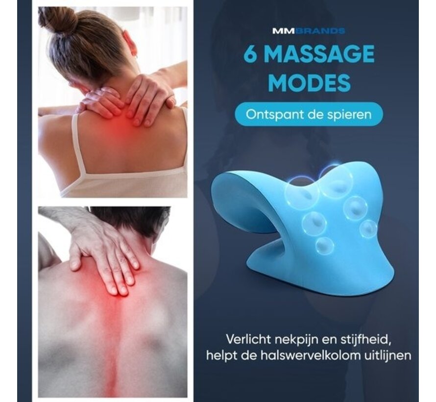 Coussin de massage pour la nuque MM Brands - Étireur de cou - Douleurs cervicales et dorsales