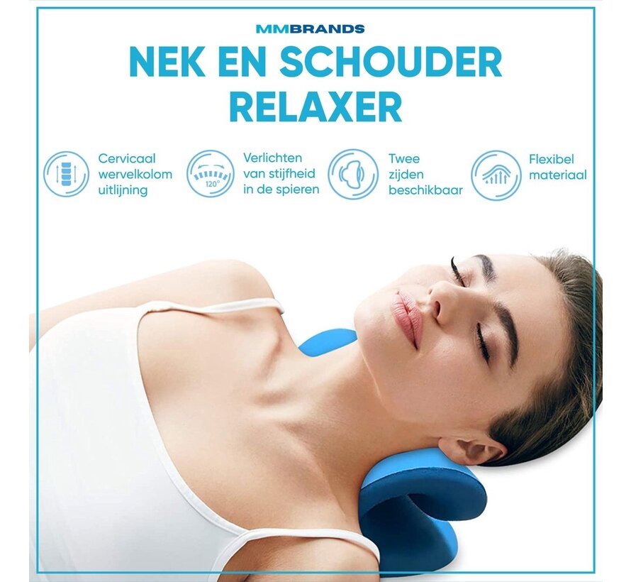 Coussin de massage pour la nuque MM Brands - Étireur de cou - Douleurs cervicales et dorsales