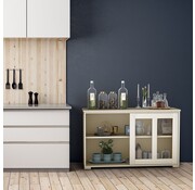 Coast Coast buffet armoire de cuisine living line avec portes coulissantes blanc 106.5 x 33 x 62.5 cm