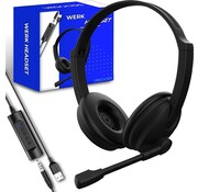 URGOODS Casque avec microphone pour ordinateur portable et PC - Casque d'affaires - Casque pour appels vidéo - USB