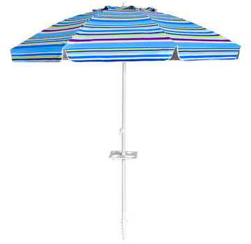 Coast Coast 2.2 M Beach Umbrella UPF50 + Sun Protection Portable Parasol Terrace Umbrella-Light