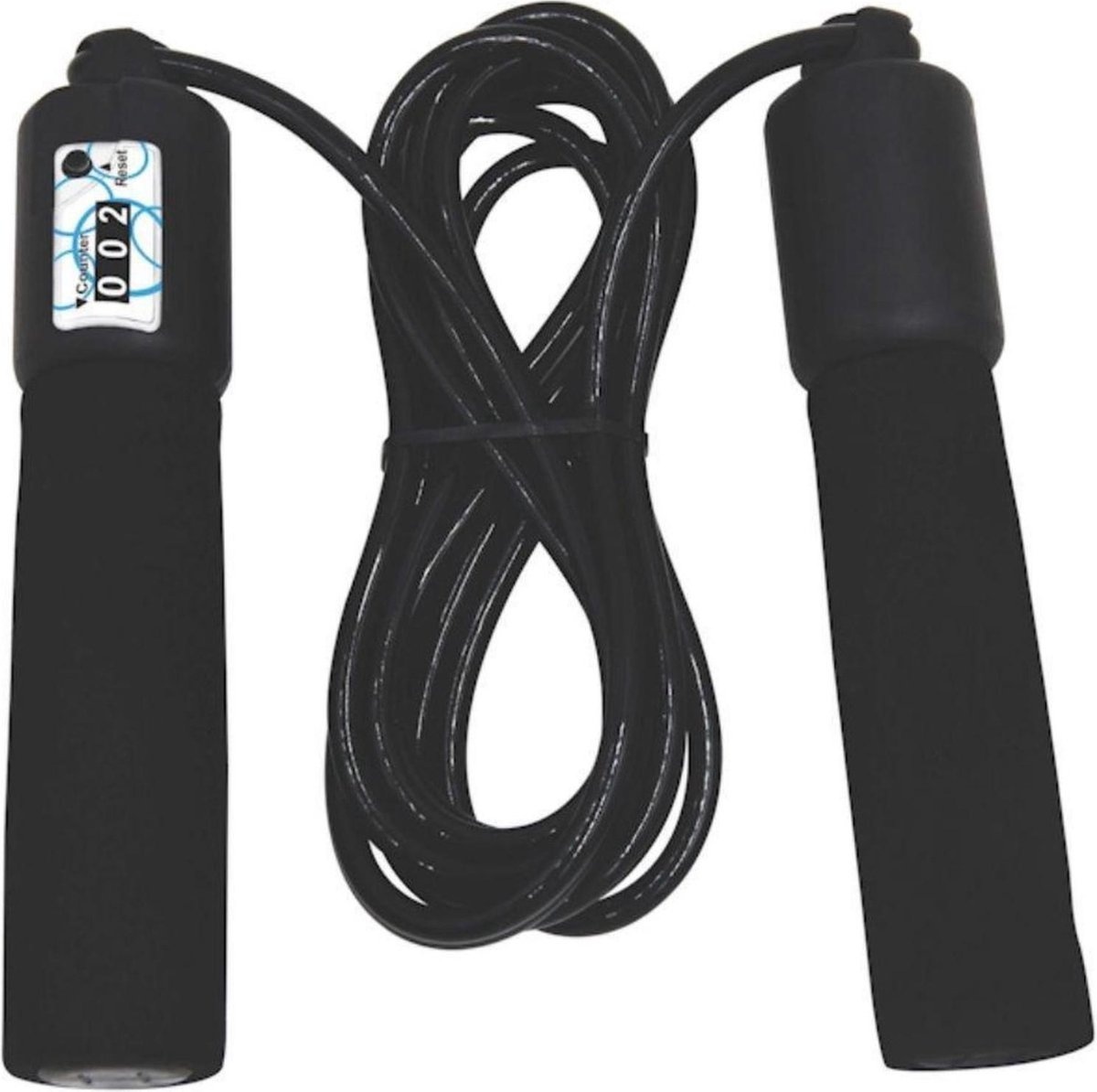 Corde à sauter - XQ max - corde à sauter avec compteur - Poids ajustable - Réglable - Roulements à billes - Articles de sport - Fitness, crossfit, boxe, etc. - Corde à sauter rapide -Noir