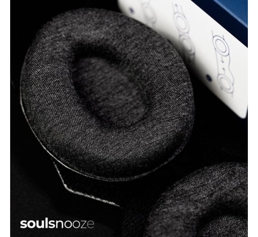 Soulsnooze® Luxury Memory Foam Sleep Mask Women & Men - Grey Cotton - 100% Darkening Eye Mask Sleep - Travel Bag included