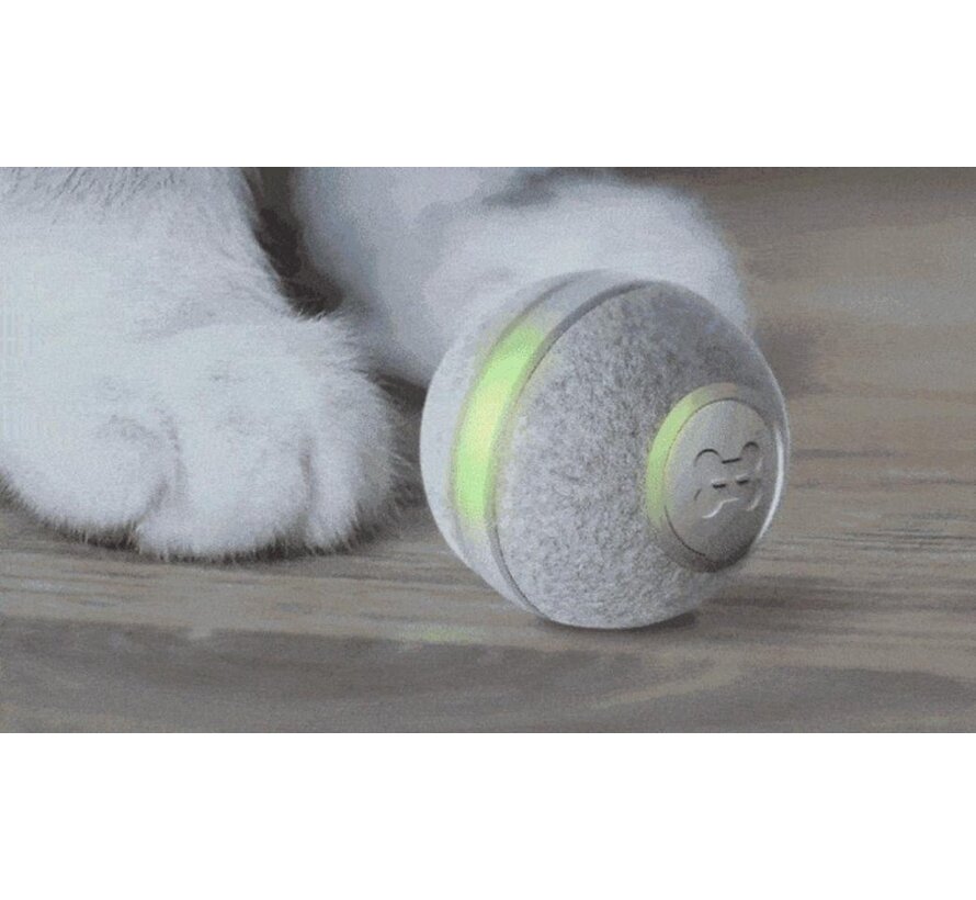 Cheerble mini ball 2.0 - Balle interactive intelligente pour chats - 3 modes de jeu - jouet pour chats - rechargeable par USB - Gris