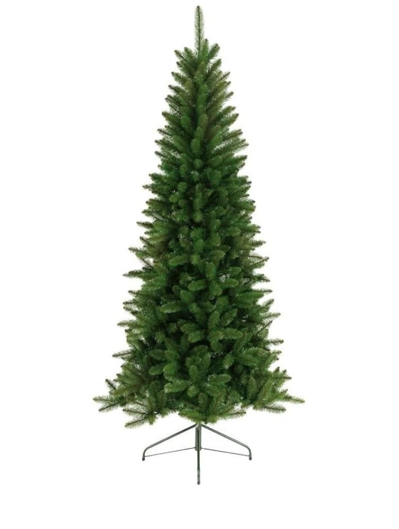 Everlands Lodge Sapin de Noël artificiel en pin fin - 180 cm - sapin de Noël étroit - sans guirlandes lumineuses