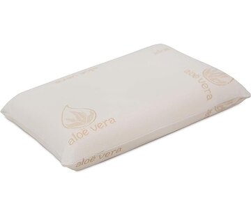 Generic Oreiller - oreiller en mousse - Aloe Vera - polyester - 60 x 35 x 14 cm - lavable à 30 degrés - blanc