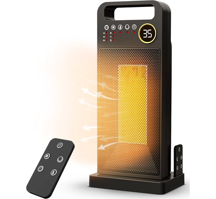 Lifeproducts Réchaud électrique - Réchaud en céramique - Chauffage électrique - Thermostat réglable - 2000W