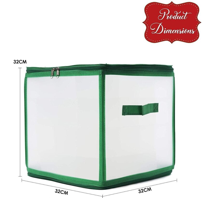 THE TWIDDLERS Boîte à boules de Noël, 64 compartiments pour les décorations de Noël - Espace de rangement parfait pour les décorations et accessoires de fête