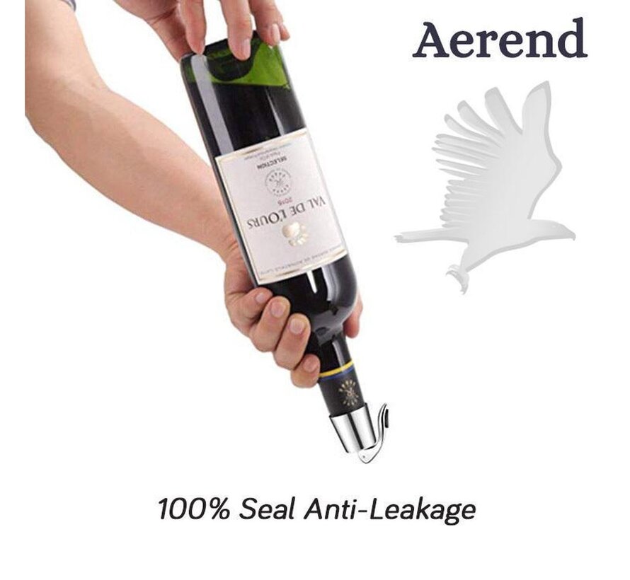 Bouchon à vin AEREND avec levier en acier inoxydable, joint à vide en caoutchouc réutilisable, le bouchon de bouteille conserve la fraîcheur du vin.