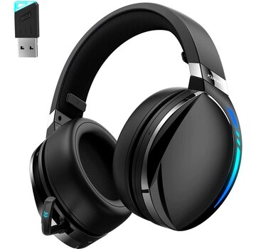 Kofire Kofire UG-06 Casque de jeu sans fil 2,4GHz - Casque Bluetooth - Microphone caché - Convient pour PS4/PS5, Nintendo Switch - Noir