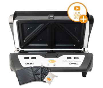 CuisiNoon Appareil  multifonction CuisiNoon - gaufrier - croque monsieur - grill - Premium - Appareil à griller et à toaster