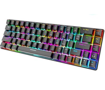 ZIYOU ZIYOU LANG T8 RGB Mechanical 68Keys gaming keyboard - Clavier de jeu Windows/Mac - Interrupteur marron - QWERTY - Clavier mécanique - Noir