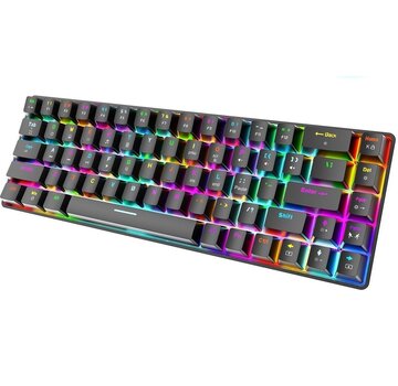 ZIYOU ZIYOU LANG T8 RGB Mechanical 68Keys gaming keyboard - Clavier de jeu Windows/Mac - Interrupteur marron - QWERTY - Clavier mécanique - Noir