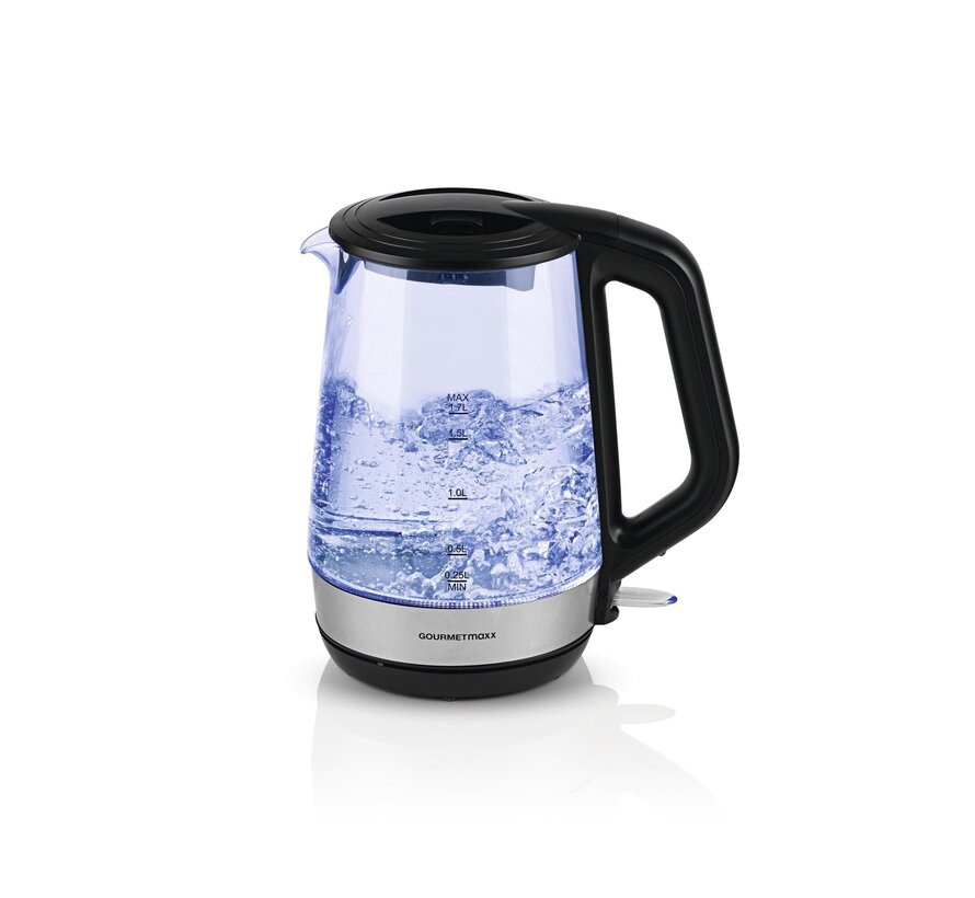 Gourmet MAXX Bouilloire en verre, tasse par tasse - 1,7 litre