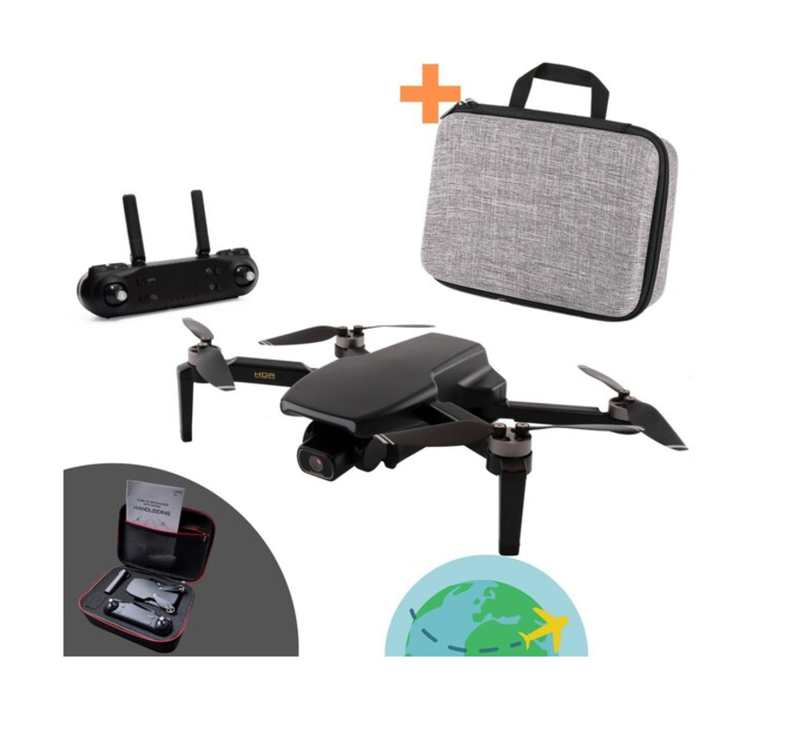 Drone - Xorizon - Xorizon XZ96 4K GPS - Caméra 4K - Drone avec caméra - Drone avec GPS - Mini Drone - Moteurs Brushless - 50 minutes de vol - 1 KM de portée - 5GHz Wifi FPV - Travelcase inclus - Pas de licence requise - 242 grammes - 2 batteries incluses