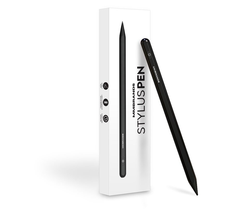 Stylet connecté MM Brands - Adapté à l'Apple Ipad - pointe anti-rayures - Alternative à l'Apple Pencil - Noir