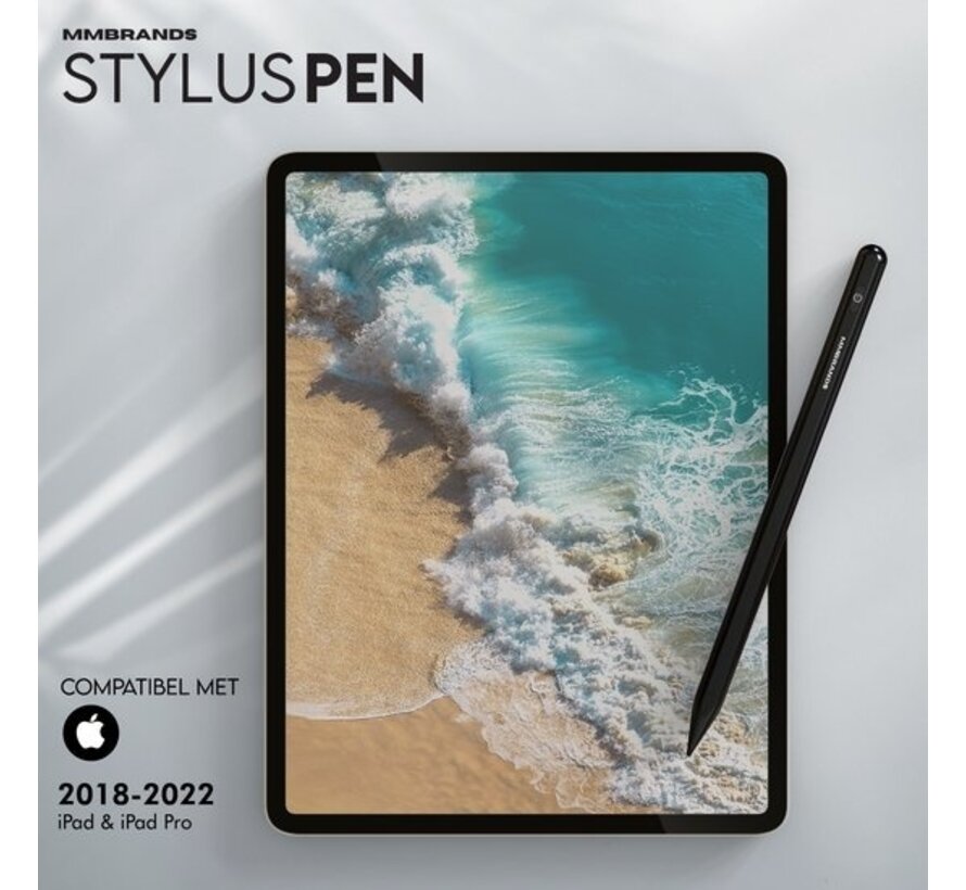 Stylet connecté MM Brands - Adapté à l'Apple Ipad - pointe anti-rayures - Alternative à l'Apple Pencil - Noir