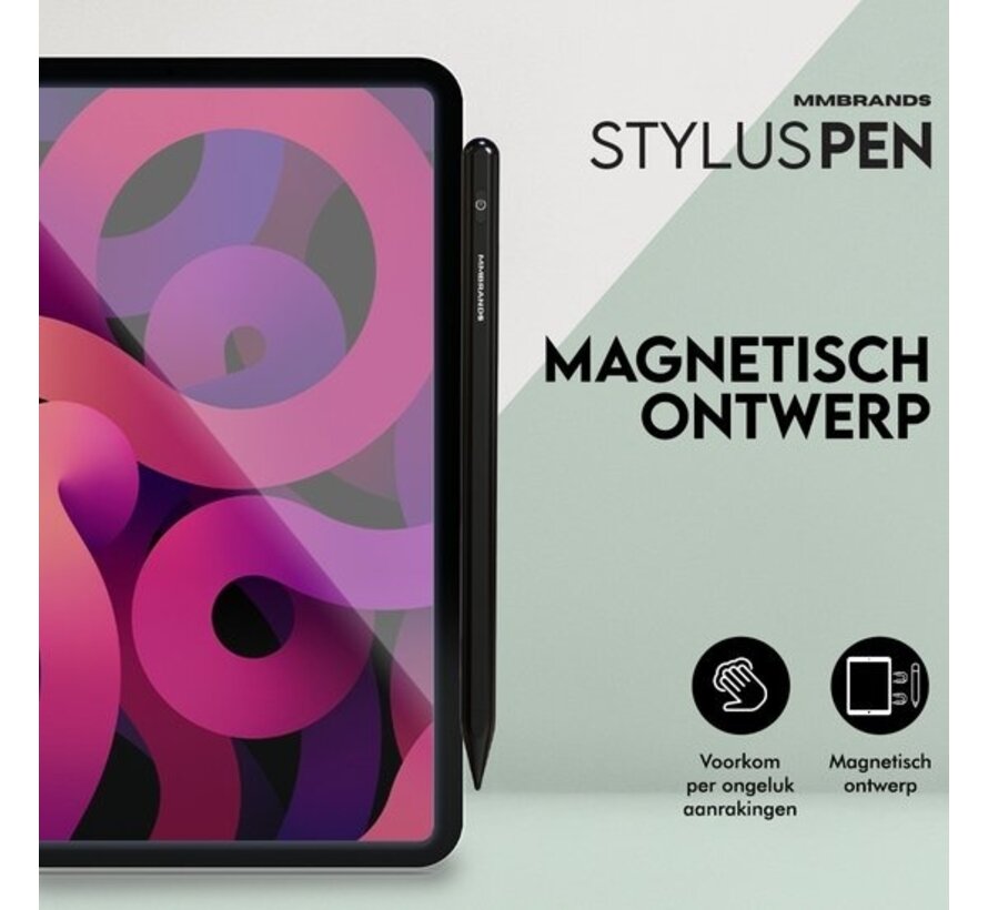 Stylet connecté MM Brands - Adapté à l'Apple Ipad - pointe anti-rayures - Alternative à l'Apple Pencil - Noir