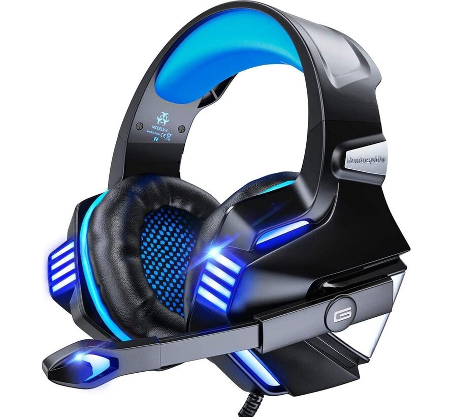 Hunterspider - Casque de jeu - Multiplateforme - Noir/Bleu