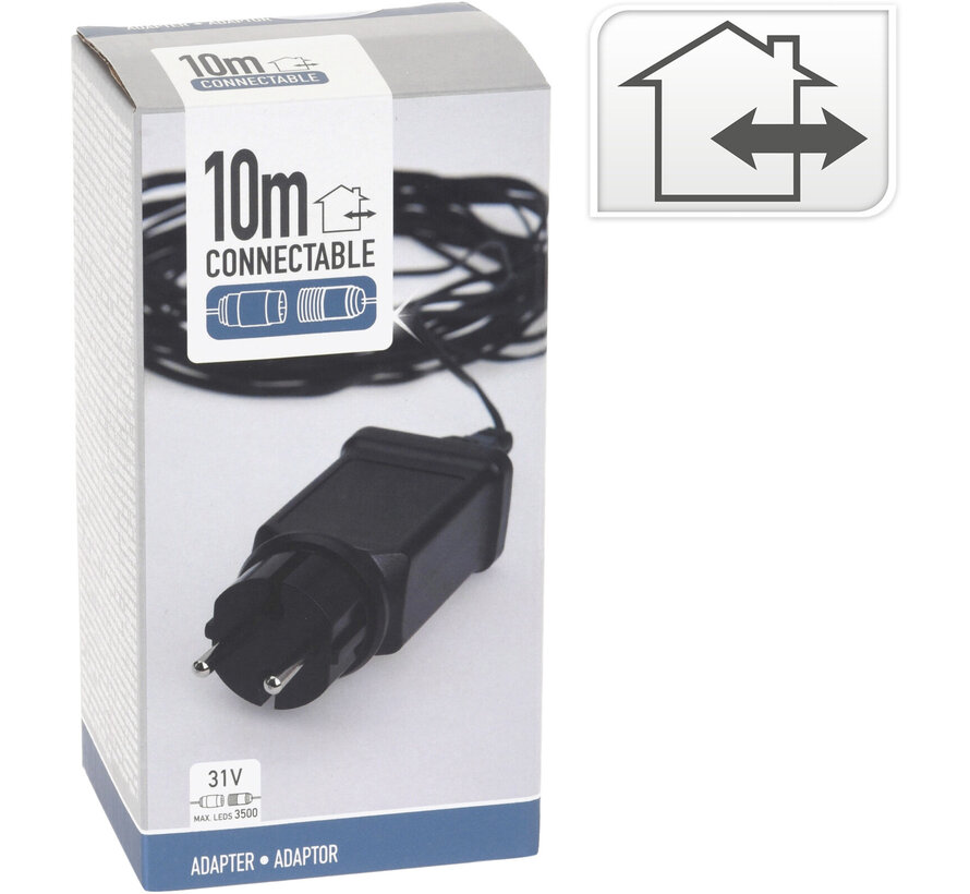 Adaptateur pour guirlandes lumineuses connectables Nampook - Prise de démarrage - 10m - 1600 Leds