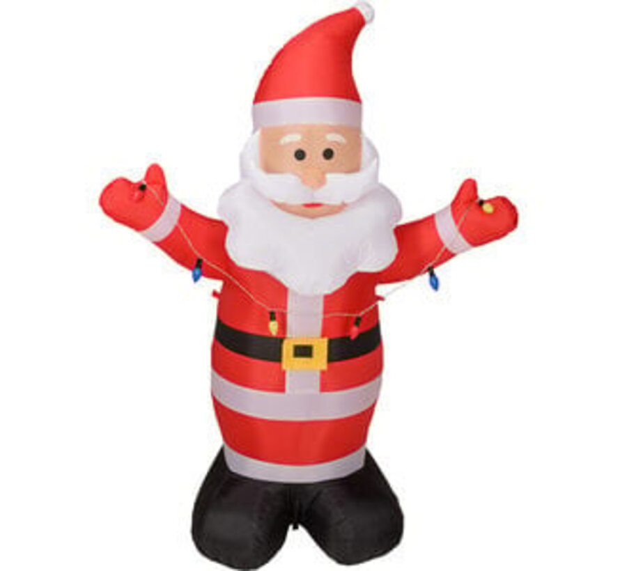 Père Noël gonflable - avec lumières colorées - 190 cm