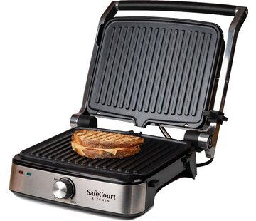 Safecourt Kitchen Grill électrique - Safecourt Cuisine Contact grill compact CG200 - avec plaques amovibles