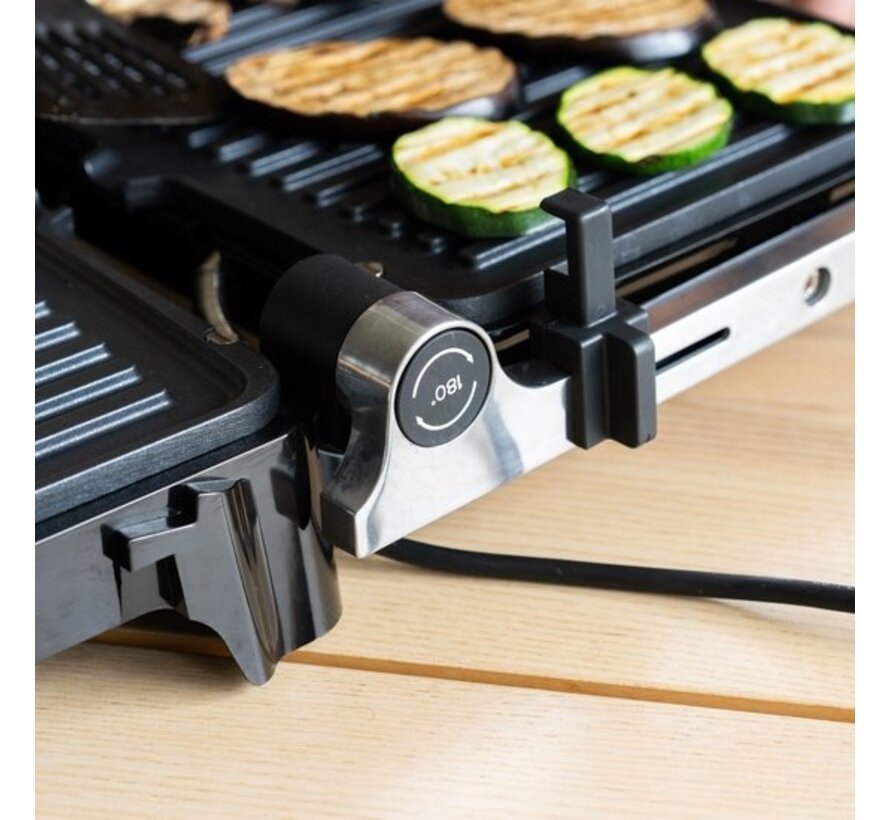 Grill électrique - Safecourt Kitchen - Contact grill compact CG200 - avec plaques amovibles