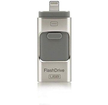 Generic Parya - Clé USB 3-en-1 - 32 Go - pour iPhone Android et PC ou Mac - Argent