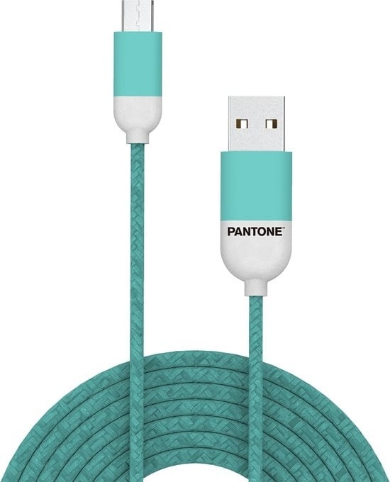 Câble Micro-USB, Vert Menthe - Caoutchouc - Celly | Pantone