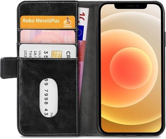 Mobilize - Coque pour iPhone 12 - Elite Gelly Wallet Book Case Noir