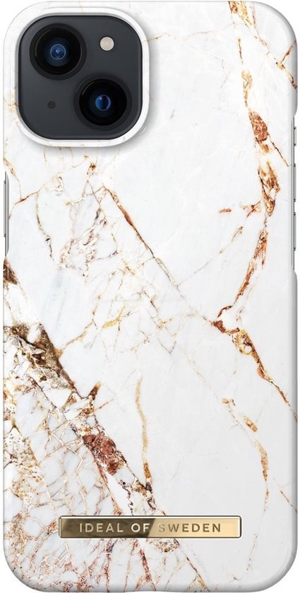 iDeal of Sweden case suitable for Apple iPhone 13 - Plastic Back Cover - Multicolour, Carrara Gold