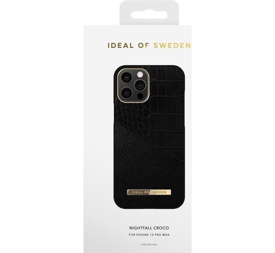 iDeal of Sweden - Coque pour iPhone 12 Pro Max - Coque arrière Fashion Nightfall Croco