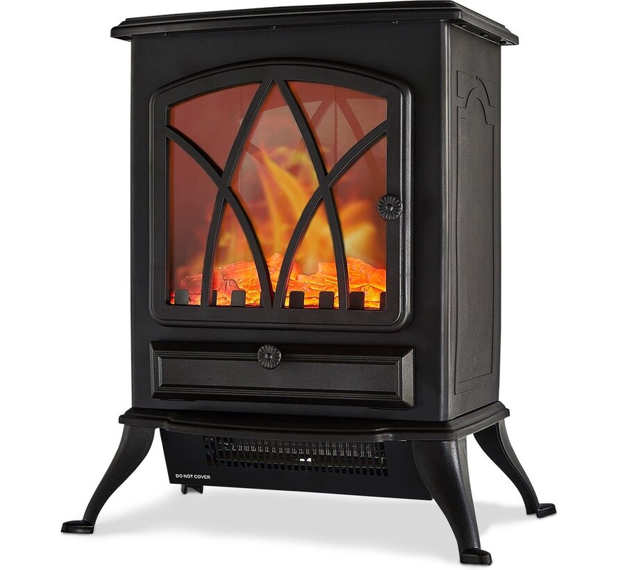 Auronic Electric Atmosphere Fireplace - LED Light - Freestanding - 1000/2000 W - Black