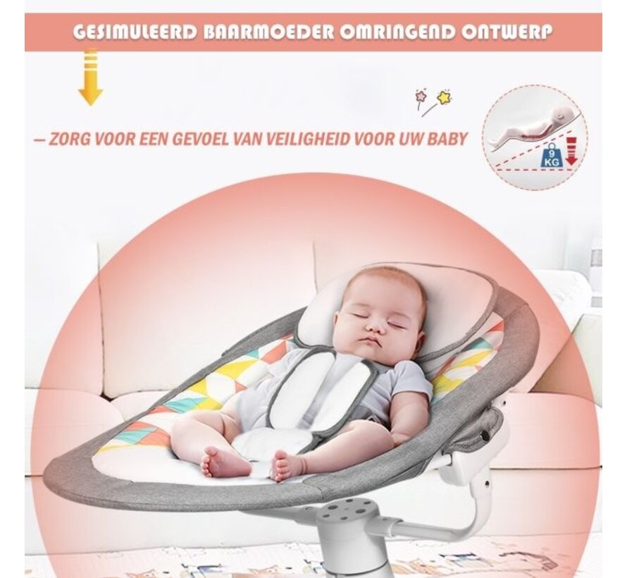 Coast Baby Rocker Chaise à bascule électrique pour bébé Balançoire pour bébé avec 5 positions de basculement gris