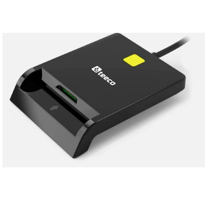 Teeco ID Card Reader - Lecteur de cartes d'identité Belgique - Lecteur de cartes d'identité - Lecteur de cartes d'identité - Lecteur de cartes eID/Memory/Sim - Windows/Mac/Linux - Belgique
