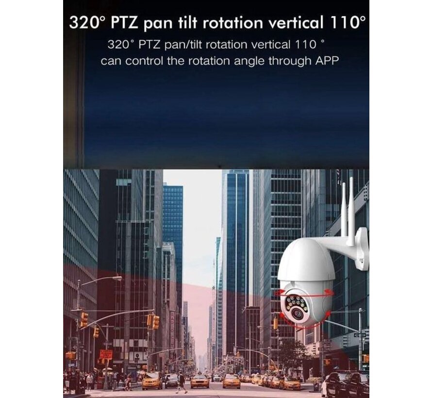 Caisson plastique Caméra IP dôme WIFI étanche IP66 - extérieur - rotative et inclinable - FULL HD 1080P