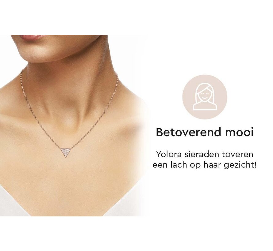 Collier femme avec pendentif - Yolora - Couleur or et rose