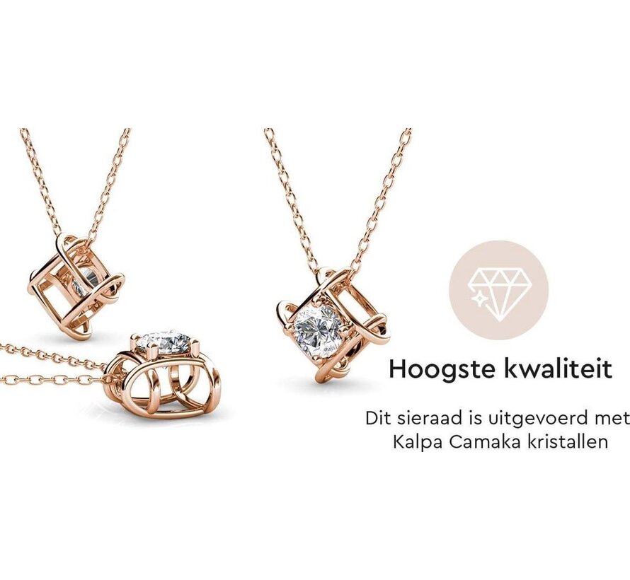 Collier pour femme avec pendentif - Yolora - Couleur rose