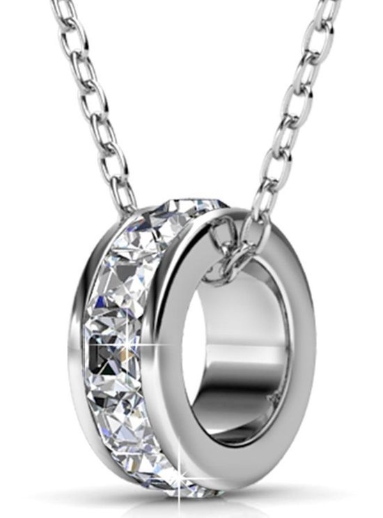 Collier femme avec pendentif anneau - Yolora - Argent