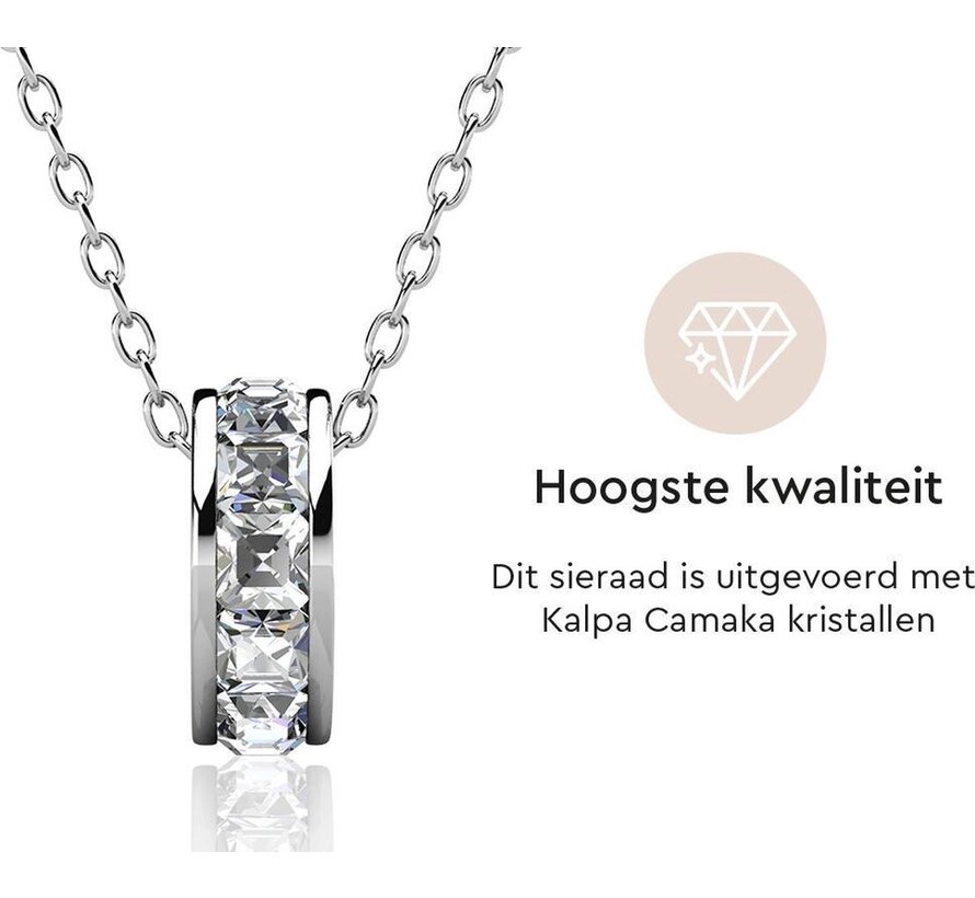 Collier femme avec pendentif anneau - Yolora - Argent