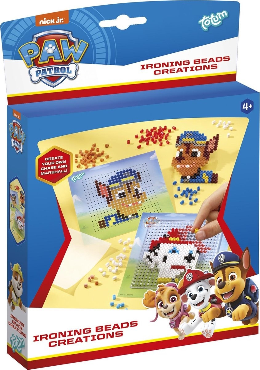 PAW Patrol Chase making with Iron Beads - Totum craft set unisex incl. 800+ iron beads gift tip