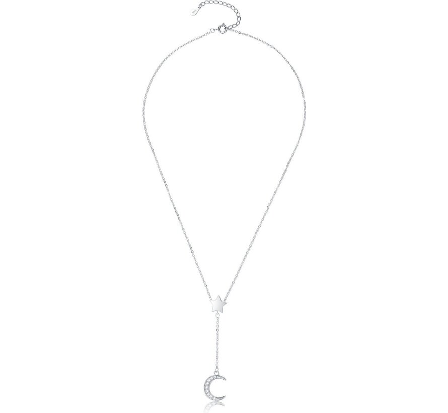 Collier avec pendentif Lune - Yolora Elegance - Argent