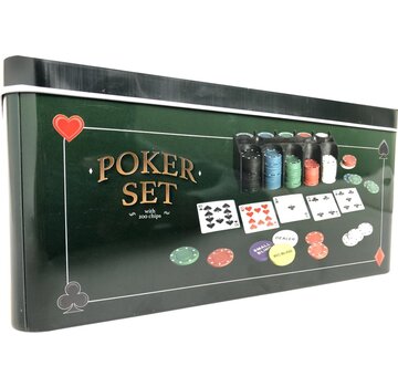 Pokerstars Ensemble de poker comprenant 200 jetons, une nappe, des cartes à jouer et une boîte de rangement.
