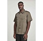 Chemise US, demi-manche, couleur olive, taille L