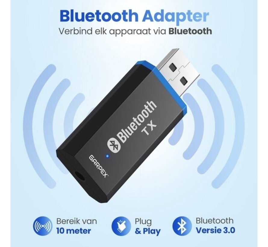 Adaptateur BluetoothGarpex - Transmetteur USB Bluetooth ordinateur portable - Récepteur de données audio -Hifi