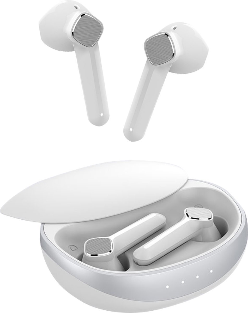 Nuvance - Ecouteurs sans fil Bluetooth avec étui de chargement - Ecouteurs sans fil Bluetooth - Multifonctionnels - pour Android/Samsung/Apple - Blancs