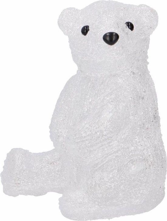 Figurine lumineuse de Noël Ours- Grundig - 16 Led - 14 x 14 x 18 cm - Blanc froid