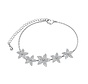 Bracelet de fleurs pour femmes Yolora avec cristaux Kalpa Camaka - Argent - Plaqué or blanc 18K - Emballage cadeau
