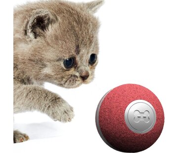 Cheerble Cheerble mini ball 2.0 - Balle interactive intelligente à roulement automatique pour chats - 3 modes de jeu - jouets pour chats - rechargeable par USB - Rouge